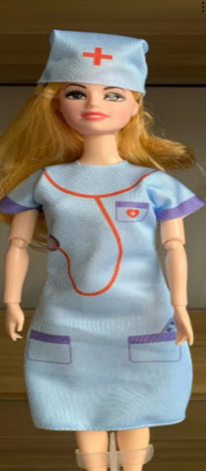 Kittel Puppen Zubehör Barbie Spielset Krankenschwester Türkis