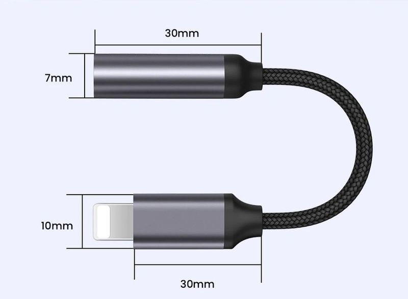 Lightning zu 3.5mm Audio Adapter Klinkenadapter Kopfhöreranschluss
