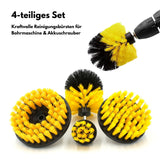 4-tlg. Bürstenaufsatz-Set Nylonbürste für Akkuschrauber/Bohrmaschine