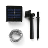 32m LED Solar-Lichterkette Leuchtgirlande Gartenbeleuchtung RGB