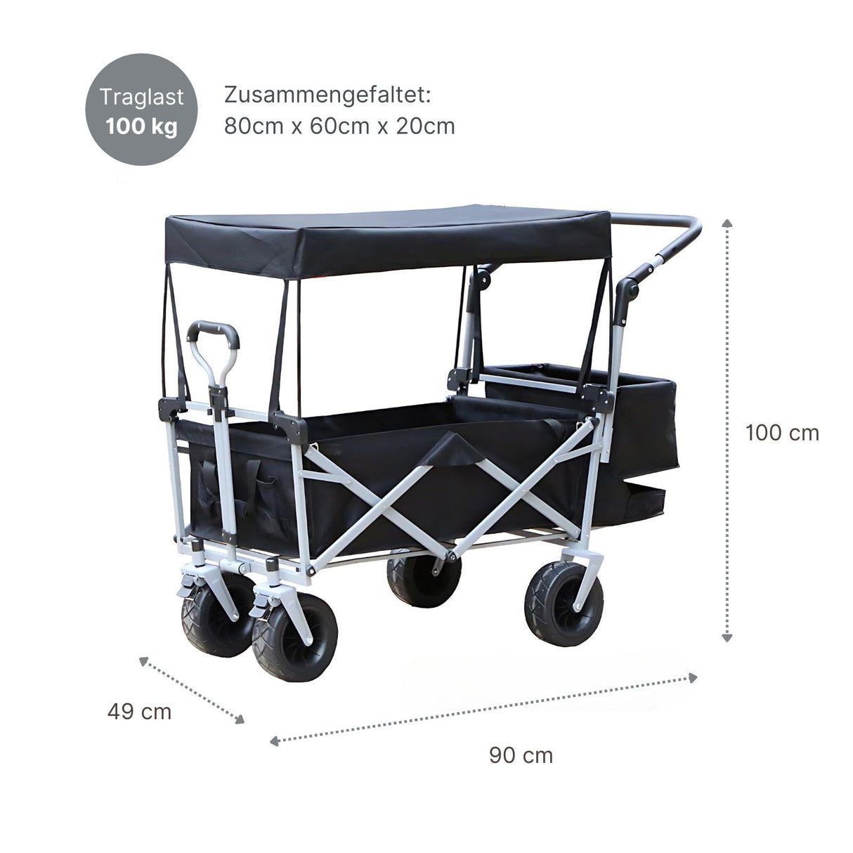 Bollerwagen Leiterwagen Gartenwagen Handpritschenwagen Traglast 100kg