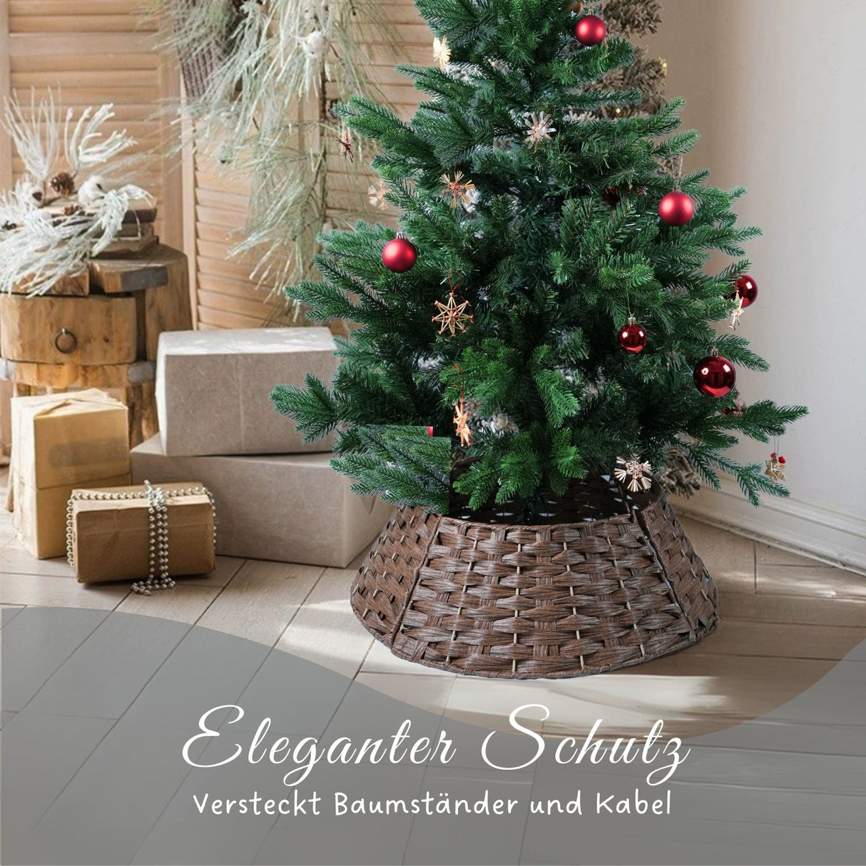 Weihnachtsbaum Korb Rock Kragen Korbabdeckung Tannenbaum Ring