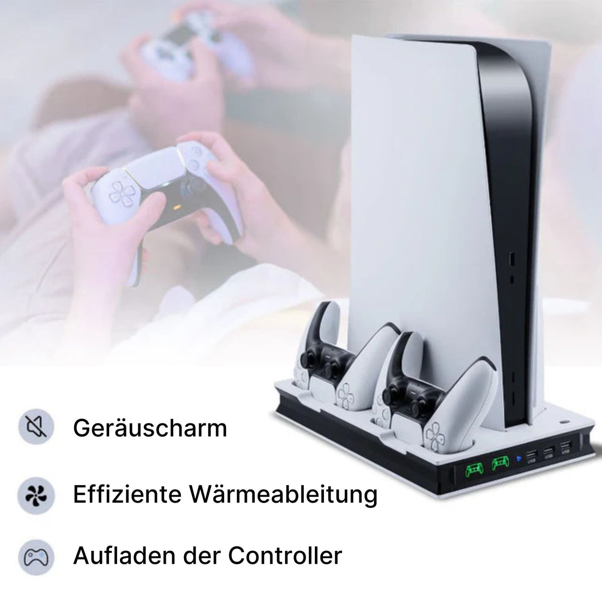 PS5 Kühlständer Ladeständer Controller-Ladestation Dockingstation
