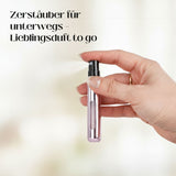 2er-Set Mini-Parfümzerstäuber 8ml Parfum Vaporisateur Silbrig Pink