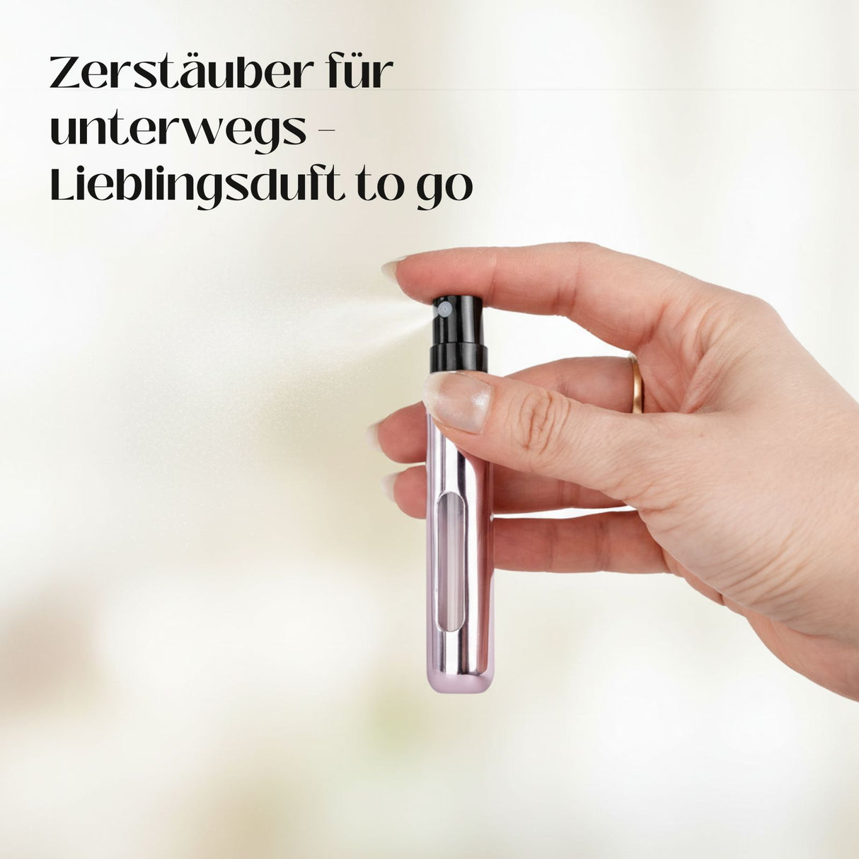 2er-Set Mini-Parfümzerstäuber 8ml Parfum Vaporisateur Pink Goldig