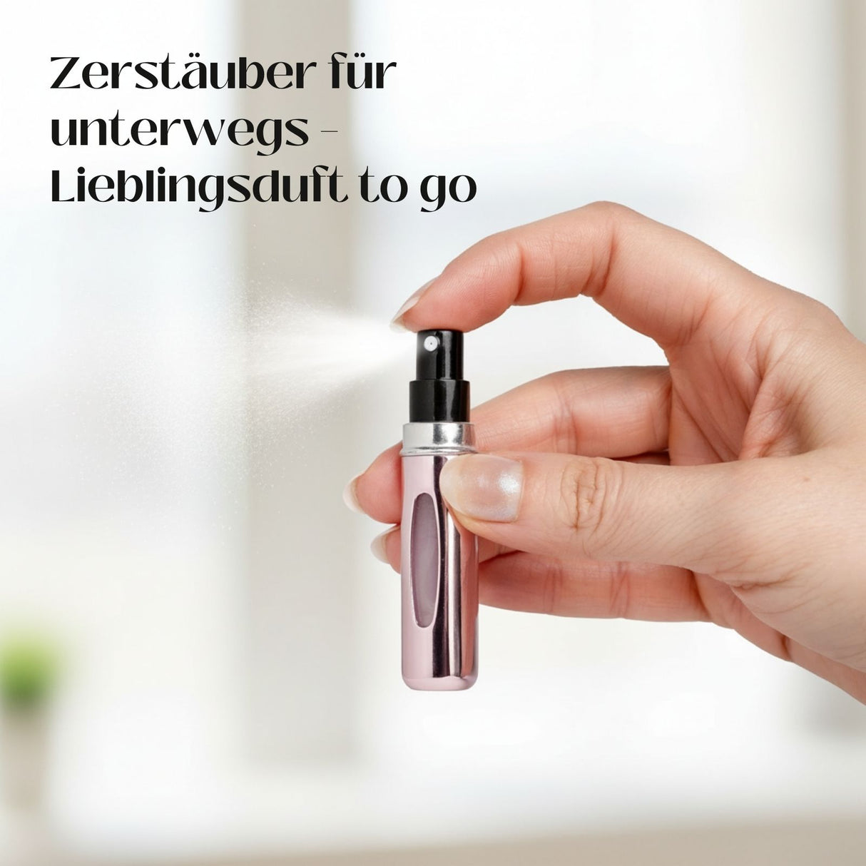 2er-Set Mini-Parfümzerstäuber 5ml Parfum Vaporisateur Pink Goldig