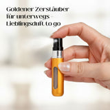 2er-Set Mini-Parfümzerstäuber 5ml Parfum Vaporisateur Goldig Matt-Goldig