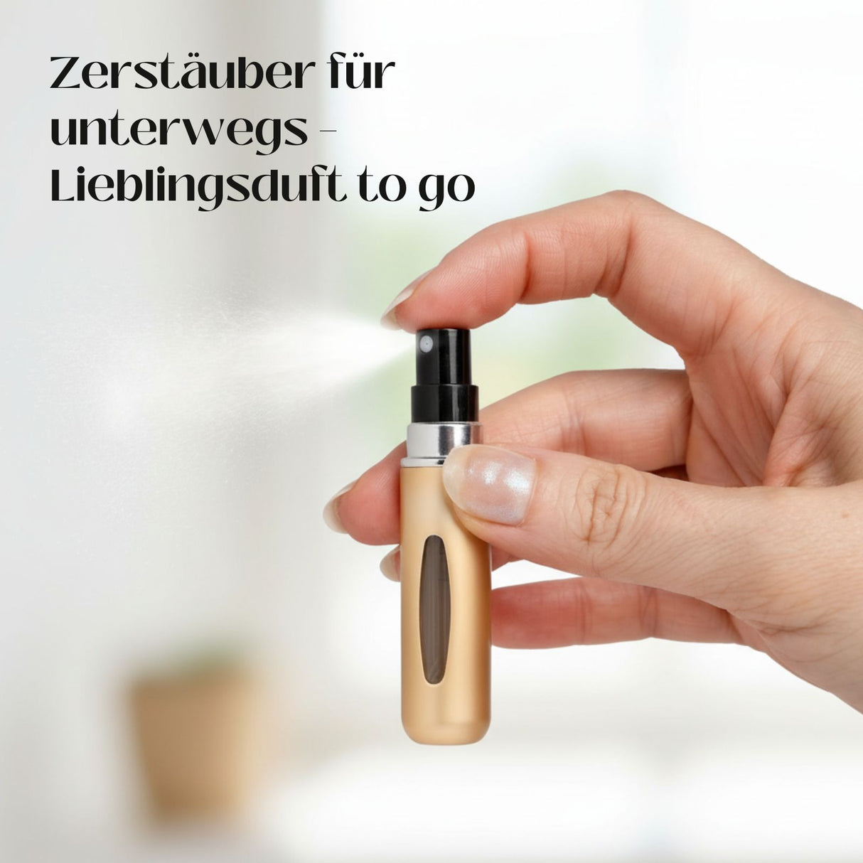 2er-Set Mini-Parfümzerstäuber 5ml Parfum Vaporisateur Goldig