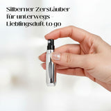2er-Set Mini-Parfümzerstäuber 5ml Parfum Vaporisateur Silbrig