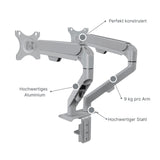 Doppel-Monitorhalterung Monitorarm 2 Monitore Tischhalterung