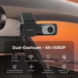 4K WiFi Dual-Dashcam Autofront-Kamera Onboard-Kamera Auto-Überwachung