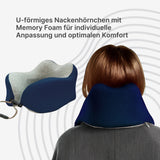 Nackenhörnchen Nackenkissen Reisekissen Flugzeug Memory Foam