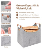Kaminkorb Filzkorb Holzkorb Brennholz-Tasche Filz-Aufbewahrungskorb