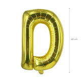 Buchstabenballon D Golden Geburtstagsparty Ballon Folienballon 40cm