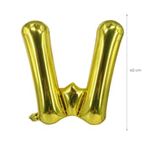 Buchstabenballon W Golden Geburtstagsparty Ballon Folienballon 40cm