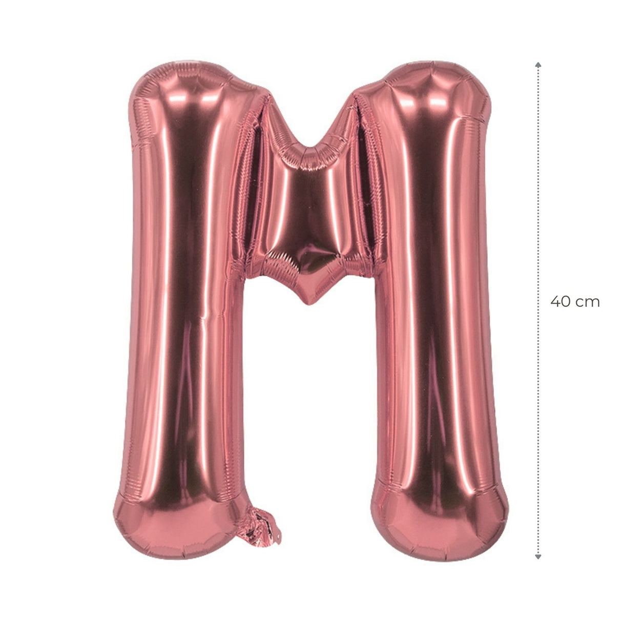 Buchstabenballon M Roségold Geburtstagsparty Ballon Folienballon 40cm