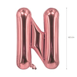Buchstabenballon N Roségold Geburtstagsparty Ballon Folienballon 40cm