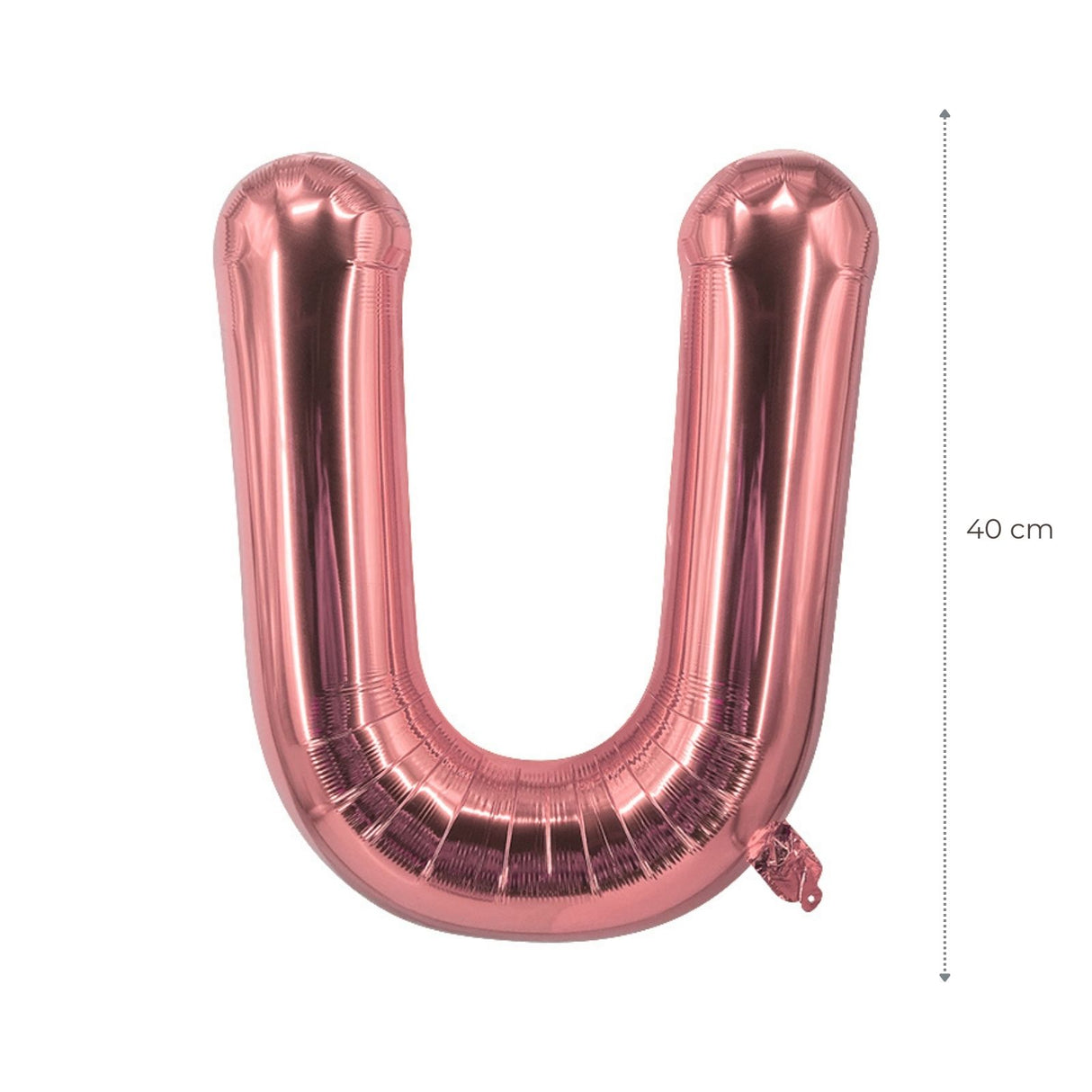 Buchstabenballon U Roségold Geburtstagsparty Ballon Folienballon 40cm