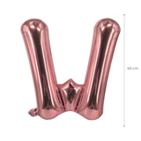 Buchstabenballon W Roségold Geburtstagsparty Ballon Folienballon 40cm