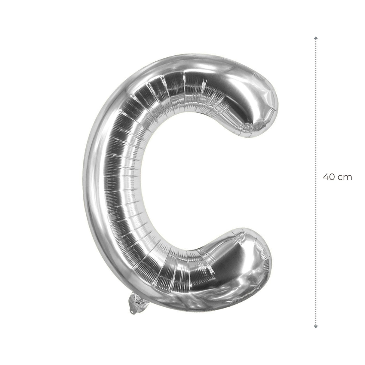 Buchstabenballon C Silbrig Geburtstagsparty Ballon Folienballon 40cm