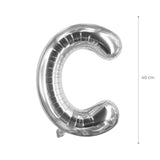 Buchstabenballon C Silbrig Geburtstagsparty Ballon Folienballon 40cm