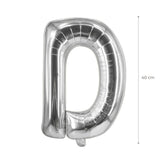 Buchstabenballon D Silbrig Geburtstagsparty Ballon Folienballon 40cm