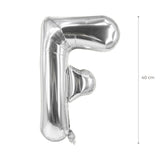 Buchstabenballon F Silbrig Geburtstagsparty Ballon Folienballon 40cm