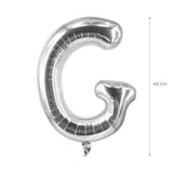 Buchstabenballon G Silbrig Geburtstagsparty Ballon Folienballon 40cm