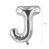 Buchstabenballon J Silbrig Geburtstagsparty Ballon Folienballon 40cm
