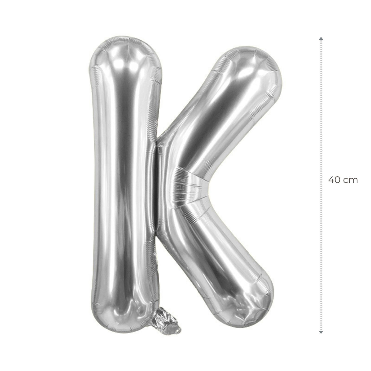 Buchstabenballon K Silbrig Geburtstagsparty Ballon Folienballon 40cm
