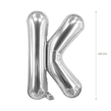 Buchstabenballon K Silbrig Geburtstagsparty Ballon Folienballon 40cm