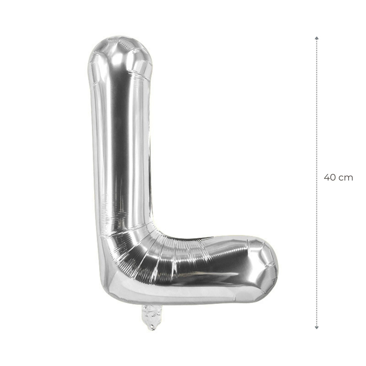Buchstabenballon L Silbrig Geburtstagsparty Ballon Folienballon 40cm