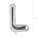 Buchstabenballon L Silbrig Geburtstagsparty Ballon Folienballon 40cm