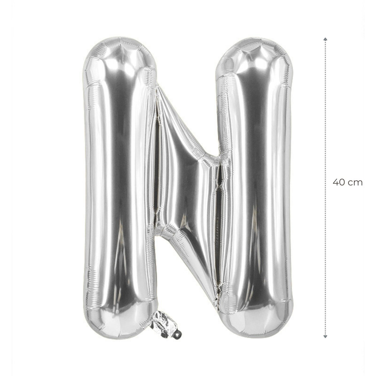 Buchstabenballon N Silbrig Geburtstagsparty Ballon Folienballon 40cm