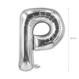 Buchstabenballon P Silbrig Geburtstagsparty Ballon Folienballon 40cm
