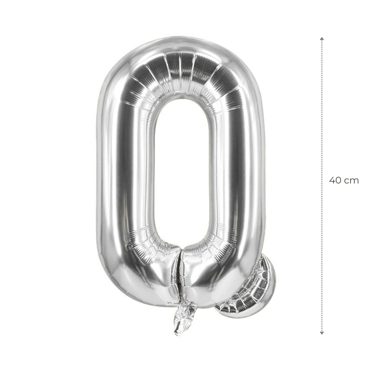 Buchstabenballon Q Silbrig Geburtstagsparty Ballon Folienballon 40cm