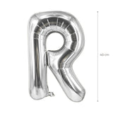 Buchstabenballon R Silbrig Geburtstagsparty Ballon Folienballon 40cm
