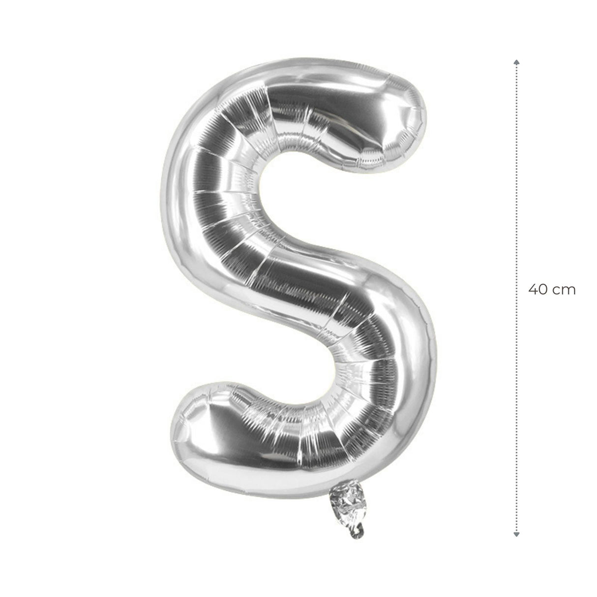 Buchstabenballon S Silbrig Geburtstagsparty Ballon Folienballon 40cm