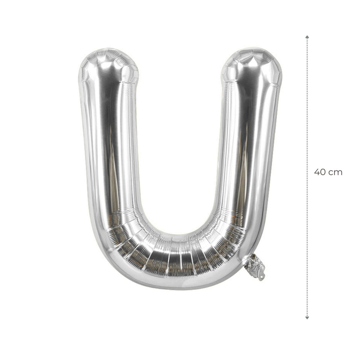 Buchstabenballon U Silbrig Geburtstagsparty Ballon Folienballon 40cm