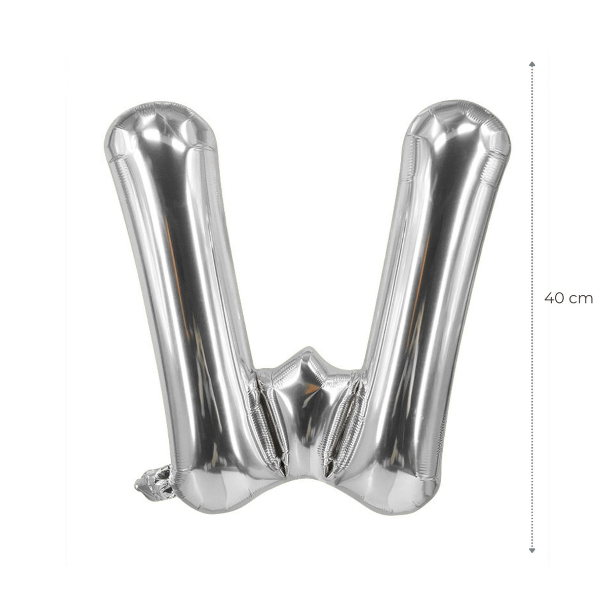Buchstabenballon W Silbrig Geburtstagsparty Ballon Folienballon 40cm
