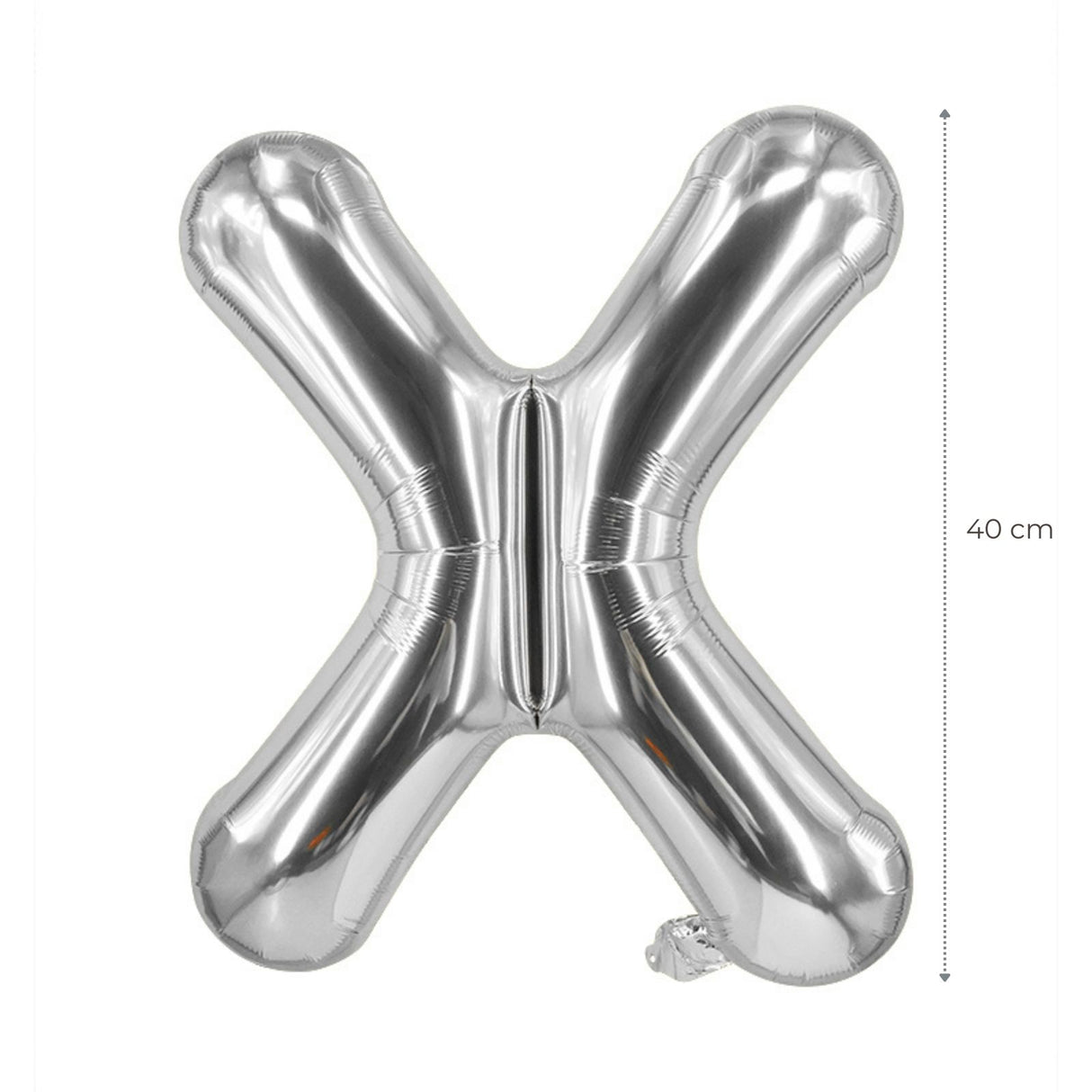 Buchstabenballon X Silbrig Geburtstagsparty Ballon Folienballon 40cm