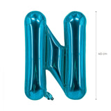 Buchstabenballon N Blau Geburtstagsparty Ballon Folienballon 40cm