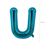 Buchstabenballon U Blau Geburtstagsparty Ballon Folienballon 40cm
