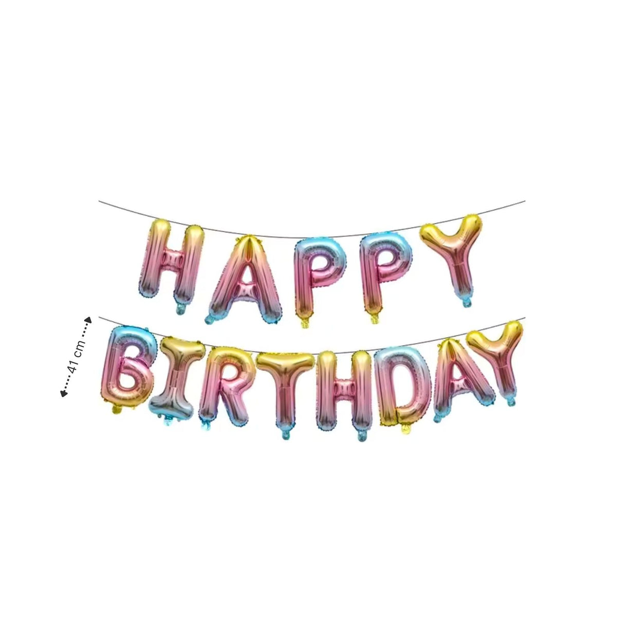 Happy Birthday Buchstabenballon Luftballon Folienballon Girlande