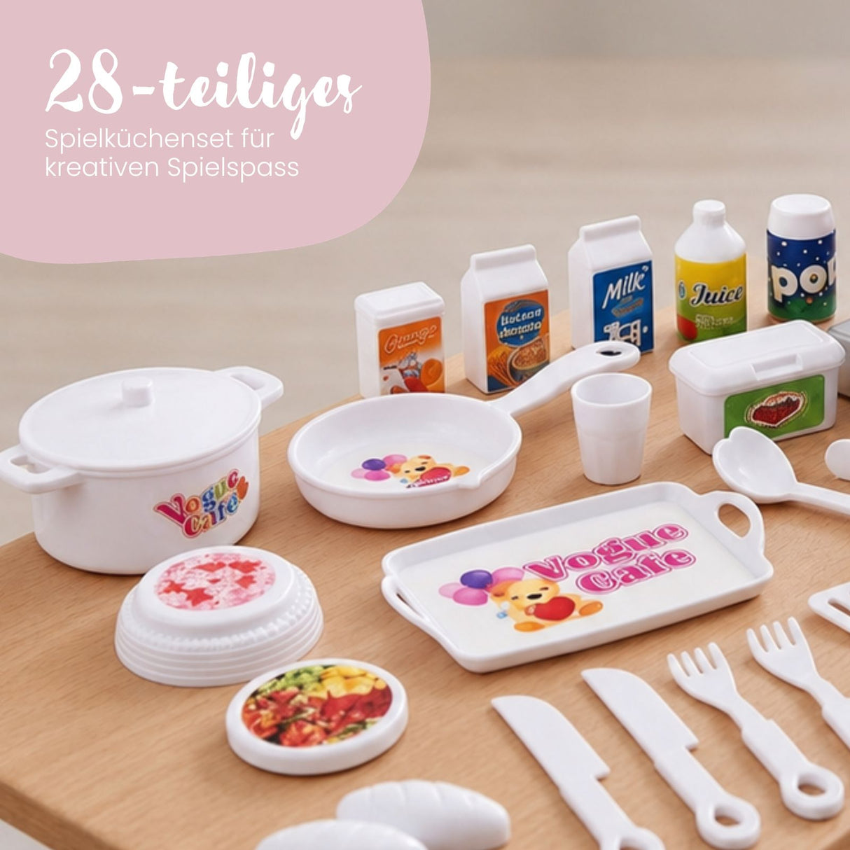 28-tlg. Puppenküchen-Zubehör für Barbie Haushalts-Set Küchenutensilien