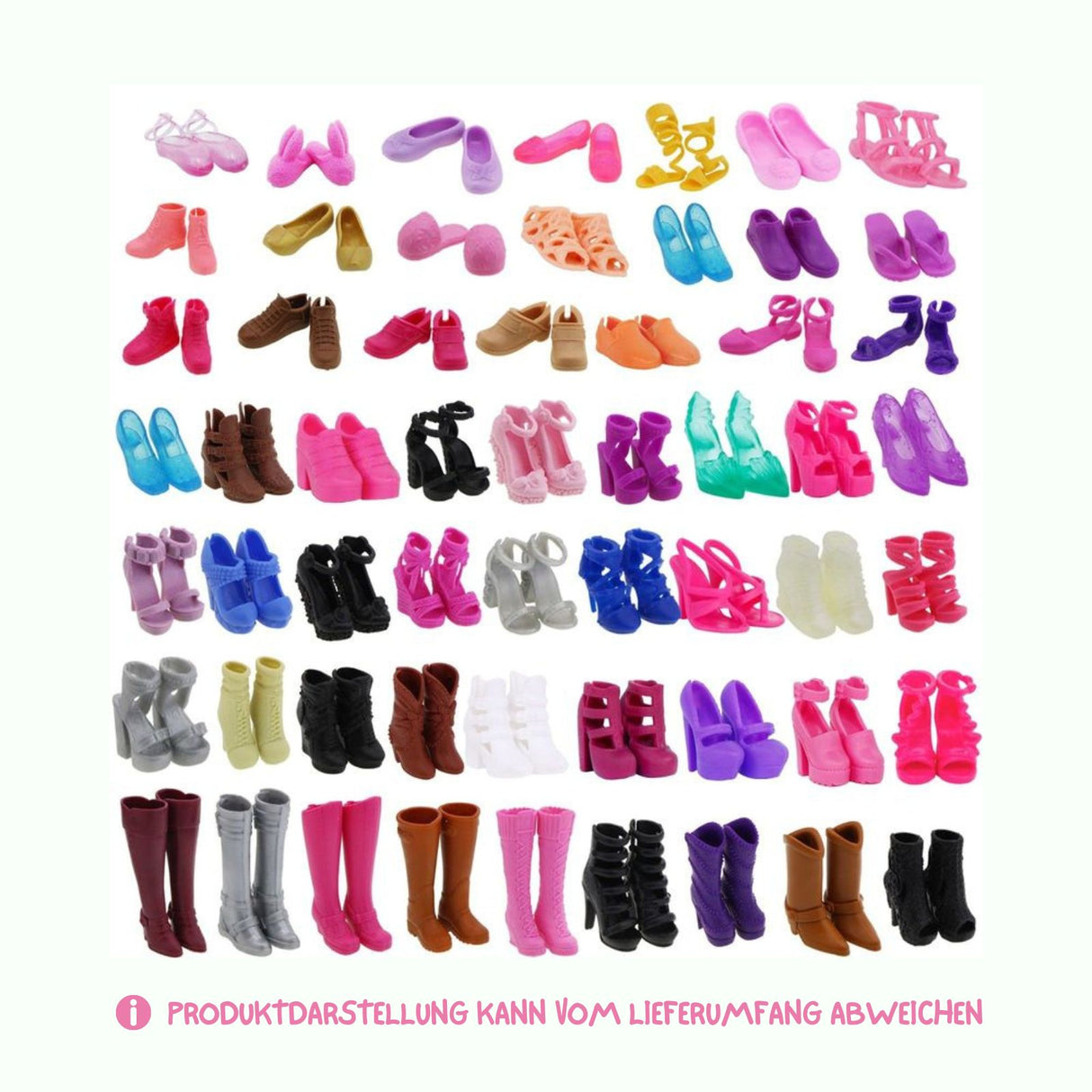 40 Paar Schuhe Stiefel Sandalen für Barbie Puppen Zubehör Kleidung