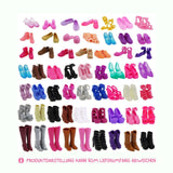 40 Paar Schuhe Stiefel Sandalen für Barbie Puppen Zubehör Kleidung