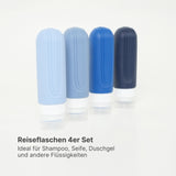 4er Set Shampoo-Behälter Squeeze-Flasche Reiseflaschen Silikonbehälter Quetschflasche
