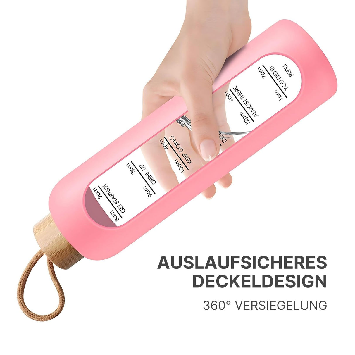 Glasflasche Sportflasche Trinkflasche Wasserflasche Getränkeflasche