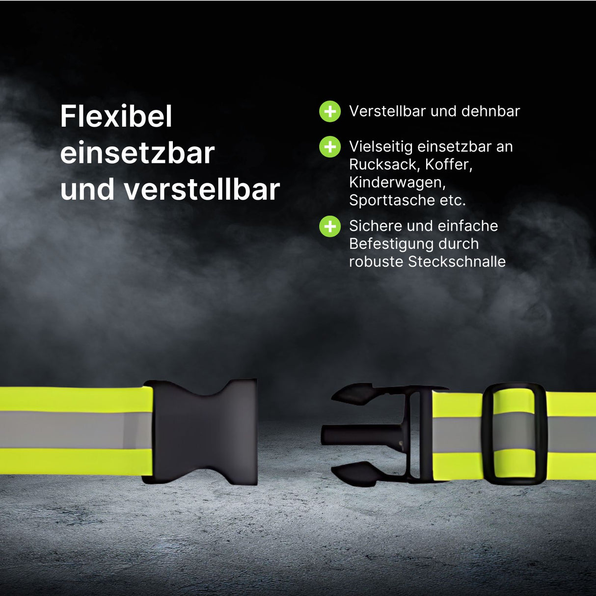 Reflektierender Kofferriemen Kofferband Stretch-Fixierband Kostüm-Band